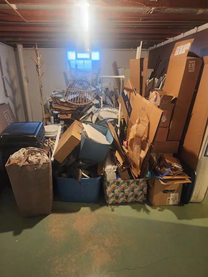 Roll-off dumpster container at job site for 40 Yard Dumpster Rental in Wildwood